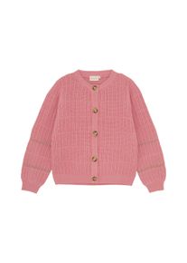 Strickjacke Minymo "Strickjacke MICardigan Knit", M&auml;dchen, Gr. 98, rot (strawberry ice), Obermaterial: 97% Baumwolle CO. 3% metallisierte Fasern MTF., Strickjacken Strickjacke