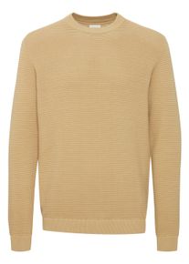 !Solid Strickfleece-Pullover SOLID "Strickpullover SDValencia", Herren, Gr. S, braun (starfish), Obermaterial: 100% Baumwolle CO., Pullover Strickfleece-Pullover