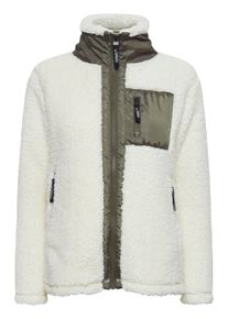 Sweatjacke oxmo "Fleecejacke OXEllin", Damen, Gr. L, wei&szlig; (cloud dancer), Obermaterial: 100% Polyester PES., Jacken Sweatjacke