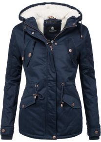 Winterjacke Marikoo "Winterjacke Manolya", Damen, Gr. S, blau, Obermaterial: 100% Baumwolle CO. Obermaterial: Futter: 100% Polyester PES. 100% Polyester PES., Jacken Winterjacke