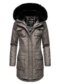 Wintermantel Navahoo "Wintermantel Tiniis", Damen, Gr. S, grau, Obermaterial: 56% Nylon NY. 44% Polyester PES. Obermaterial: Futter: 100% Polyester PES. 100% Polyester PES., M&auml;ntel Wintermantel
