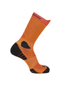 Sportsocken Salomon "AERO CREW", Damen, Gr. L (42/44), orange (rot orange, turmeric), Obermaterial: 71% Polyamid, 27% Polypropylen, 2% Elasthan, Socken Sportsocken, f&uuml;r sportliche Aktivit&auml;ten, sportlicher Stil, elastische Materialien