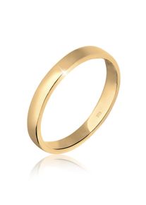 Silberring Elli "Ring Basic Ehering Partnerring Damen 925er Silber" Gr. 56, gold, Fingerringe, Damen, 56, Silber 925 (Sterlingsilber), Silberring