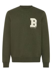 Longpullover Blend "Sweater BHBade", Herren, Gr. S, schwarz (forest night), Obermaterial: 60% Baumwolle CO. 40% Polyester PES., Pullover Longpullover