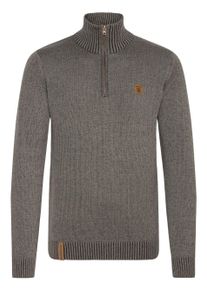Troyer INDICODE "Troyer IDNathen", Herren, Gr. XL, grau (grau mix), Obermaterial: 75% Baumwolle CO. 25% Polyacryl PAN., Pullover Troyer