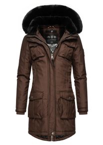 Wintermantel Navahoo "Wintermantel Tiniis", Damen, Gr. S, braun (schwarz choco), Obermaterial: 56% Nylon NY. 44% Polyester PES. Obermaterial: Futter: 100% Polyester PES. 100% Polyester PES., M&auml;ntel Wintermantel