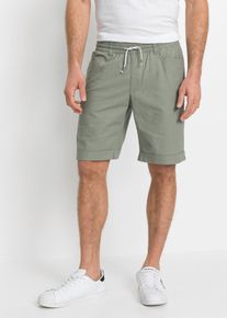 Bermudas bonprix, Herren, Gr. 58, N-Gr, seegras, Web, Obermaterial: 55% Leinen, 45% Baumwolle, regular fit, Hosen Bermudas, aus Leinen-Baumwoll-Mix, Regular Fit, l&auml;ssiger Stil