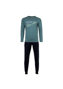 Schlafanzug Sanetta "Pyjama", Jungen, Gr. 140, blau (blau, gr&uuml;n), Obermaterial: 100% Baumwolle CO., Homewear-Sets Schlafanzug
