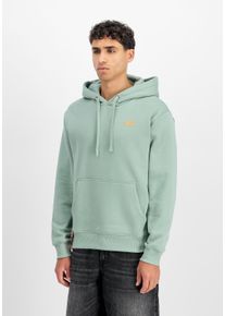 Hoodie Alpha Industries "Basic Hoodie SL", Herren, Gr. M, frost gr&uuml;n, Obermaterial: 80% Baumwolle, 20% Polyester, regular fit, Sweatshirts Hoodie