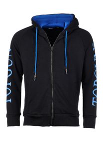 Kapuzensweatshirt Top Gun "Sweatjacke Dark Ocean TG20192045", Herren, Gr. S, schwarz, Obermaterial: 65% Baumwolle CO. 35% Polyester COOLMAX PES(Coolmax)., Sweatjacken Kapuzensweatshirt