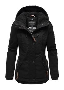 Winterjacke Marikoo "Winterjacke Bikoo", Damen, Gr. S, schwarz (schwarz with schwarz fur), Obermaterial: 100% Baumwolle CO. Obermaterial: Futter: 100% Polyester PES. 100% Polyester PES., Jacken Winterjacke