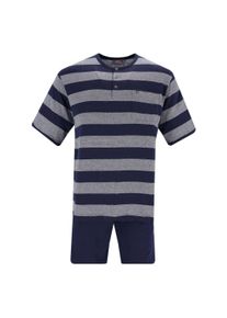 Schlafanzug Hajo "Pyjama", Herren, Gr. L, blau, Obermaterial: 60% Baumwolle CO. 40% Polyester PES., Homewear-Sets Schlafanzug