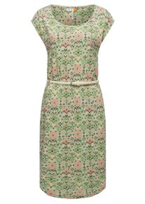 Shirtkleid Ragwear "Sommerkleid Lilithe Ikat", Damen, Gr. XL, N-Gr, gr&uuml;n (dusty gr&uuml;n), Obermaterial: 50% Baumwolle CO. 50% Modal CMD. Obermaterial: 50% Baumwolle CO. 50% Modal CMD., Kleider Shirtkleid