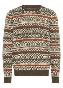 Strickfleece-Pullover Blend "Strickpullover BHPullover", Herren, Gr. L, gr&uuml;n (forest night), Obermaterial: 100% Polyacryl PAN., Pullover Strickfleece-Pullover