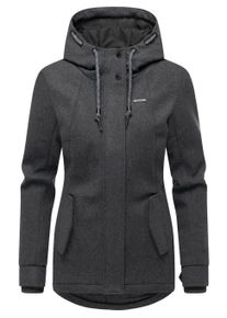 Winterjacke Ragwear "&Uuml;bergangsjacke Monadde Felt YOUMODO", Damen, Gr. L, grau (dunkelgrau), Obermaterial: 100% Polyester PES. Obermaterial: Futter: 100% Polyester PES. 100% Polyester PES., Jacken Winterjacke