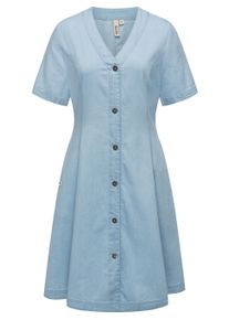 Sommerkleid Ragwear "Sommerkleid Kveeda Denim", Damen, Gr. M, N-Gr, blau (light blau denim), Obermaterial: 60% Baumwolle CO. 40% Viskose CV., Kleider Sommerkleid