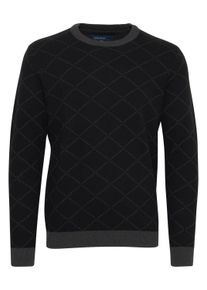 Rundhalspullover Blend "Rundhalspullover BHNison", Herren, Gr. L, schwarz, Obermaterial: 75% Baumwolle CO. 25% Polyacryl PAN., Pullover Rundhalspullover