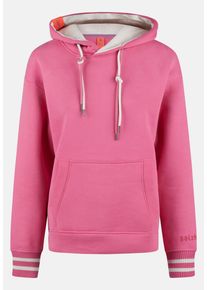 Kapuzenpullover SALZHAUT "Hoodie VERDADDERT", Damen, Gr. S, rosa (blossom), Obermaterial: 65% Baumwolle CO. 35% Polyester PES., Pullover Kapuzenpullover