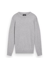 Scotch & Soda Sweatshirt SCOTCH & SODA "Strickpullover Core Viskose Pullover", Herren, Gr. L, grau (hellgrau), Obermaterial: 81% Viskose CV. 19% Nylon NY., Sweatshirts Sweatshirt