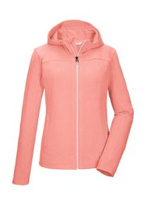 Fleecejacke Killtec "KOS 49 WMN FLC JCKT", Damen, Gr. 38, pfirsich, Obermaterial: 90% Polyester, 10% Elasthan, Jacken Fleecejacke, Fleecejacke mit Kapuze, Kinnschutz und Eingrifftaschen