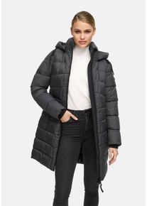 Winterjacke Marikoo "Marikoo Kaltn&auml;schen Damen Winter Steppmantel Jacke N075", Damen, Gr. XXL, grau (anthrazit), Obermaterial: 100% Polyester PES., Jacken Winterjacke