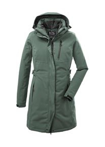 Parka Killtec "KOW 165 WMN PRK", Damen, Gr. 40, grau (graugr&uuml;n), Obermaterial: 100% Polyester;Futter: 100% Polyester;F&uuml;llung: 100% Polyester, Jacken Parka, Wasser- und winddichter Parka mit Teddyfleece und abnehmbarer Kapuze