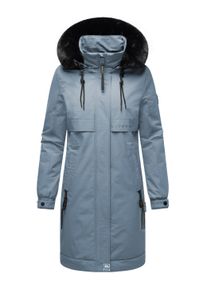 Kurzmantel Navahoo "Kurzmantel Kaltwetterretter 14", Damen, Gr. M, blau (stormy blau), Obermaterial: 55% Nylon NY. 45% Baumwolle CO. Obermaterial: Futter: 100% Polyester PES. 100% Polyester PES., M&auml;ntel Kurzmantel