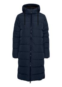 Wintermantel oxmo "Wintermantel OXSoliana", Damen, Gr. S, blau (total eclipse), Obermaterial: 100% Polyester PES., M&auml;ntel Wintermantel