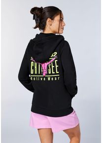 Kapuzensweatjacke Chiemsee, Damen, Gr. M (38), schwarz, 80% Baumwolle, 20% Polyester, Sweatjacken Kapuzensweatjacke