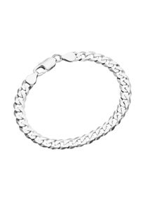 Panzerarmband Smart Jewel "Armband Panzerkette diamantiert, massiv, Silber 925" Gr. 19, silber, Armb&auml;nder, Herren, 19, Silber 925 (Sterlingsilber), Panzerarmband