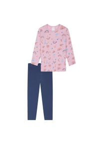 Schlafanzug Schiesser "Pyjama Kids Nightwear", M&auml;dchen, Gr. 104, pink (rosa, blau), Obermaterial: 100% Baumwolle CO., Homewear-Sets Schlafanzug