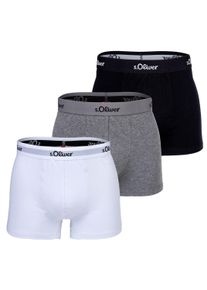 Boxershorts s.Oliver "Boxershort 3er Pack", Herren, Gr. XL, bunt (grau, schwarz, wei&szlig;), Obermaterial: 92% Baumwolle CO. 8% Elasthan EL., Unterhosen Boxershorts