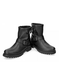Winterboots Panama Jack, Damen, Gr. 41, schwarz, Nappaleder, Schuhe Winterboots, Stiefelette, Warmfutter, mit Logopr&auml;gung an der Ferse