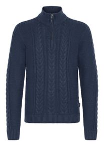 Troyer Blend "Troyer BHBASIM", Damen, Gr. M, blau (marineblaus), Obermaterial: 50% Baumwolle CO. 47% Polyacryl PAN. 3% Nylon NY., Pullover Troyer