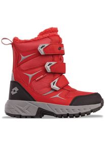 Klettstiefel Lotto, M&auml;dchen, Gr. 39, rot (rot, silber), Synthetik, mehrfarbig, Schuhe Klettstiefel