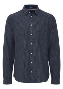 Langarmhemd Blend "Langarmhemd BHShirt", Damen, Gr. S, N-Gr, blau (marineblaus), Obermaterial: 100% Baumwolle CO., Hemden Langarmhemd