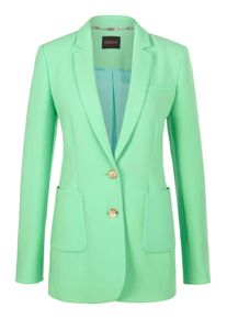 Madeleine Mode Jackenblazer MADELEINE "Blazer Langer Jersey-Blazer mit Futter", Damen, Gr. 38, gr&uuml;n (leuchtgr&uuml;n), Obermaterial: 67% Viskose CV. 27% Polyamid PA. 6% Elasthan EL., Modern, tailliert, Blazer Jackenblazer