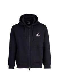 Sweatshirt Armani Exchange "Sweatjacke 1er Pack", Damen, Gr. XXL, blau (dunkelblau), Obermaterial: 79% Baumwolle CO. 17% Polyester PES. 4% Elasthan EL., Sweatshirts Sweatshirt