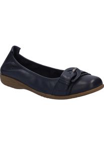 Ballerina Josef Seibel "Fenja 23, indigo", Damen, Gr. 42, blau (indigo), Obermaterial: 100% Rindsleder Leather cow., Schuhe Ballerina