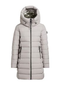 Steppmantel Khujo "Steppmantel Nekar-YM", Damen, Gr. M, grau (blizzard grau), Obermaterial: 100% Polyester PES. Obermaterial: Futter: 100% Nylon NY. 100% Polyester PES., M&auml;ntel Steppmantel