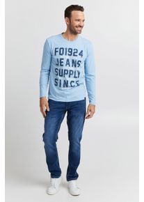 5-Pocket-Jeans FQ1924 "5-Pocket-Jeans FQRoman", Herren, Gr. 33, L&auml;nge 32, blau (denim middle blau), Obermaterial: 98% Baumwolle CO. 2% Elasthan EL., Hosen 5-Pocket-Jeans