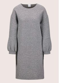 Madeleine Mode Sommerkleid MADELEINE "Kleid L&auml;ssiges Rundhals-Kleid mit Taschen", Damen, Gr. 34, N-Gr, grau (steingrau), Obermaterial: 59% Polyester PES. 38% Baumwolle CO. 3% Elasthan EL., Modern, normal, Kleider Sommerkleid