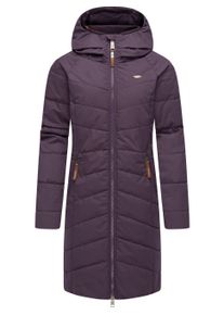 Steppmantel Ragwear "Steppmantel Dizzie Coat", Damen, Gr. M, lila (plum24), Obermaterial: 100% Polyester PES. Obermaterial: Futter: 100% Polyester PES. 100% Polyester PES., M&auml;ntel Steppmantel