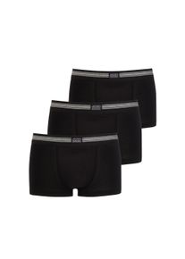 Boxershorts Jockey "Boxershort Cotton Stretch Short Trunk 3P 3er Pack", Herren, Gr. L, schwarz, Obermaterial: 95% Baumwolle CO. 5% Elasthan EL., Unterhosen Boxershorts