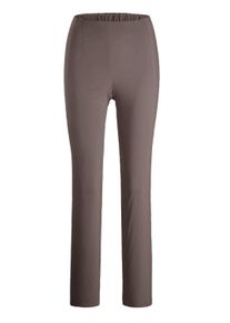 Schlupfhose GOLDNER "Kurzgr&ouml;&szlig;e Schlupfhose CARLA in Super-Stretch", Damen, Gr. 19, K-Gr, beige (taupe), Obermaterial: 72% Viskose CV. 25% Polyamid PA. 3% Elasthan EL., Hosen Schlupfhose