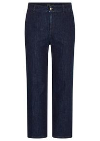 Regular-fit-Jeans GOLDNER "Jeans-Culotte VERA mit B&uuml;gelfalten", Damen, Gr. 24, K-Gr, blau (dunkelblau), Obermaterial: 83% Baumwolle CO. 15% Polyester PES. 2% Elasthan EL., Jeans Regular-fit-Jeans