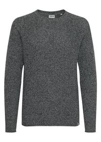!Solid Strickfleece-Pullover SOLID "Strickpullover SDKotchap", Herren, Gr. XXL, grau (dunkelgrau melange), Obermaterial: 100% Baumwolle CO recyc.., Pullover Strickfleece-Pullover