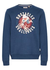 Rundhalspullover Blend "Rundhalspullover BHSweatshirt", Herren, Gr. S, blau (marineblaus), Obermaterial: 60% Baumwolle CO. 40% Polyester PES., Pullover Rundhalspullover