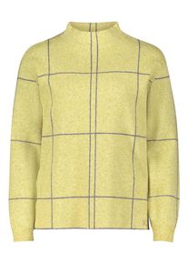 Strickpullover Betty Barclay "Strickpullover kariert", Damen, Gr. 36, gr&uuml;n (patch gr&uuml;n, grau), Obermaterial: 50% Viskose CV. 27% Polyamid PA. 23% Polyester PES., Pullover Strickpullover