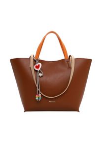 Shopper Tamaris "Shopper TAS Keshia", Damen, Gr. B/H/T: 48cm x 30cm x 12cm 0, braun (cognac 700), Polyurethan, Taschen Shopper